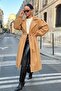 Women's Waist-Tied Balloon Sleeve Trench - 4