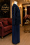 Hesna Large Size Stone Embellished Jacket Stylish Mother Evening Dress Set - 5