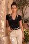 Lace Halter Neck Slim Fit Blouse