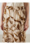 Original Elastic Waist Patterned A-Line Skirt - 3