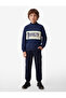 Shardonlu Printed Long Sleeve Zipper Detailed Stand Collar Oversize Sweatshirt