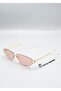 Unisex Rimless Cat Eye Sunglasses Gold Color Shank Pink Glass Uv Protected Ava C2