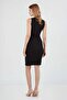 Ribbed Shoulder Window Detailed Dress - 4