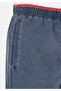Slim Fit Mid-Waist Men's Blue Swim Shorts - 5
