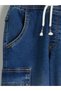 Lcw kids indigo elastic waist cargo jean pants for boys - 3