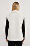 Polo Neck Zippered Plush Vest - 7