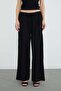 Lace-Up Palazzo Trousers with Elastic Waist - 6