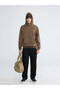 Brown Kangaroo Pocket Men's Thick Hoodie - 3