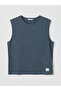 Original Oval Collar Combed Cotton Men's Sleeveless T-Shirt - 5