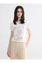 Original Oval Collar Printed Women's T-Shirt