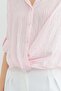 Striped Knotted Front Shirt - 7