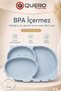 Silicone Vacuum Divided Food Plate, Baby Food Plate, Vacuum Baby Kids Food Plate, 3 Compartment Food Plate - 4