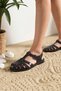 Women's Children's Black Sea Shoes Beach Pool Rafting Gel Look Non-Slip Sole Sandals 309 - 6