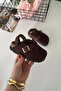 Miniğimin Cicileri Suede Unisex Children's Sabo Slippers - Bitter Brown - 2