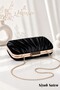 Pilse Patterned Evening Dress Bag Pleated Pattern Evening Dress Bag, Clutch Portfolio Handheld Evening Wedding Engagement Evening Dress Bag - 2