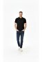 Men's Polo Collar Buttoned Pique Fabric T-Shirt Regular Fit Short Sleeve T-Shirt - Black Mariposa Secret - 3