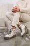 Jerry Imported Special Series Genuine Leather Women's Sports Boots with Side Stone Details Beige - 2
