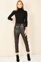Leather Carrot Pants - 4