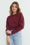 3 Thread Crop Sweatshirt with Heart Accessories - 3