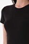 Basic Crew Neck Lycra Dress - 6