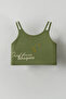 Girl's Crop-Khaki T-Shirt