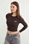 Stretch Fabric Crop Body with Bow Embroidery - 6
