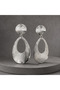 Long Dangle Earrings Flower Geometric Pearl - 4