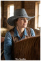 Plain and Checkered Cowboy Hat, for Women and Men (56-59 cm) - 3