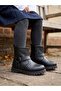 Genuine Leather Black Orthopedic Zippered Girls' Boots - 6