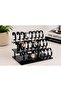 Watch Stand 24 Pieces Stepped Block Black - 2