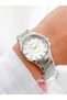 Stylish Silver Color Women's Wrist Watch with Cut Glass - 6