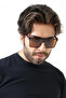Men's polarized solid brown sunglasses 23060 c3 p yk - 3