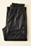 Girl's Leather Trousers with Elastic Waist, Without Pockets - 5