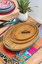 3-Piece Bamboo Oval Tray, Serving Trays, Scandinavian Tray Set, Tea Tray - 4