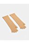 Women's Beren Gloves Beige Fo 5523 Apricot Color Angora and Viscose Content, Fingerless Long Winter Gloves - 3