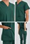 Hunter Green Dr. Greys Doctor Nurse Medical Scrubs Set Terry Cotton Fabric - 5
