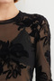 Floral Patterned Transparent Blouse - 6