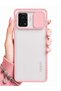 Oppo Reno 5 Lite Compatible Case with Sliding Camera Protection Matte Lens Phone Case - Light Pink