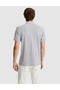 Light Gray Slim Fit 100% Cotton Buttoned Polo Collar T-Shirt 50310203-Vr001 - 5