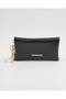 Women's Chain Strap Clutch Bag with Charm Detail - 2