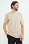 Text Embroidered Crew Neck T-Shirt - 2