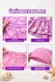 Heart Patterned Purple Girl's Boned Swimsuit Set - 7