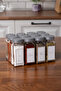 12-Piece Glass Spice Rack Set with Lid White Label Glass Spice Rack Set-Mh00Slvr12 - 3