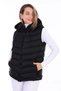 Women's Y20 Gel-Filled Detachable Zipper Hooded Pocket Puffer Vest Black - 3