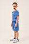 Boy's T-Shirt and Shorts Set Self-Patterned Lycra Combed Cotton 100% Cotton - 2