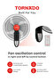 Wall Fan, 18 inch, Oscillation Directions, 3 Speed Levels 4 Blades with Remote Control, Best for Home & Office, Black x Red - EPS-18R