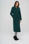 Double-Breasted Waist-Tied Mid-Length Coat Green 3754-Y - 6
