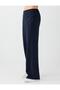 Navy Blue 100% Tencel Woven Trousers with Pocket Detail - 5
