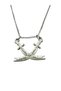 Hz. Unisex Necklace with Wing Figurine and Zulfiqar Detail - 60 cm Chain, Spiritual and Meaningful Design Jewelry