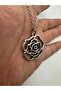 Minimal Necklace with Rose Silhouette Figure – Modern, Stylish and Romantic Design - 3